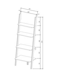 John Lewis Leaning Bookcase, FSC Certified (Oak Veneer/Solids), Natural - thumbnail 3