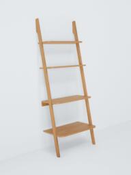 John Lewis Leaning Bookcase, FSC Certified (Oak Veneer/Solids), Natural - thumbnail 1