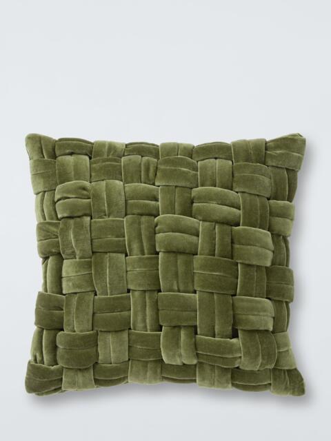 John Lewis Velvet Basket Weave Cushion - image 1