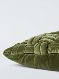 John Lewis Velvet Basket Weave Cushion - thumbnail 4