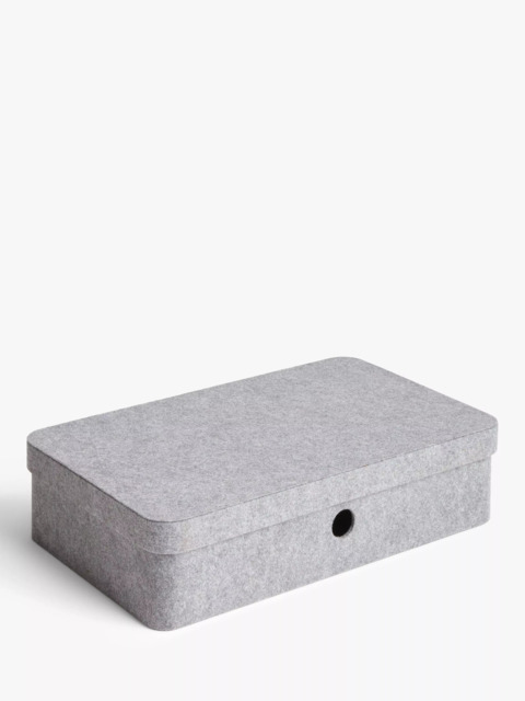 John Lewis Felt Underbed Storage Box, Grey