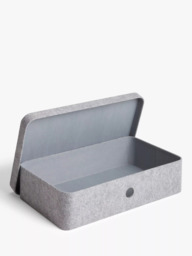 John Lewis Felt Underbed Storage Box, Grey - thumbnail 2
