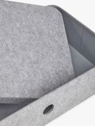 John Lewis Felt Underbed Storage Box, Grey - thumbnail 4