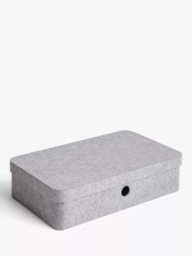 John Lewis Felt Underbed Storage Box, Grey - thumbnail 1