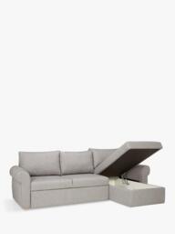 John Lewis Sansa Scroll Arm Chaise End Sofa Bed with Storage - thumbnail 6