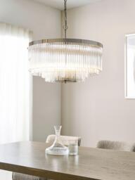 John Lewis Lexton XL Pendant Ceiling Light, Nickel - thumbnail 6