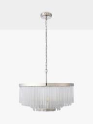 John Lewis Lexton XL Pendant Ceiling Light, Nickel - thumbnail 3