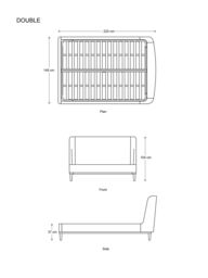 Swyft Bed 02 Upholstered Bed Frame, Double - thumbnail 2