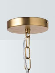 John Lewis Timeless Glass Lantern Ceiling Light, Clear/Antique Brass - thumbnail 5