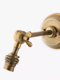John Lewis Pompion Wall Light Fitting, Aged Brass - thumbnail 6