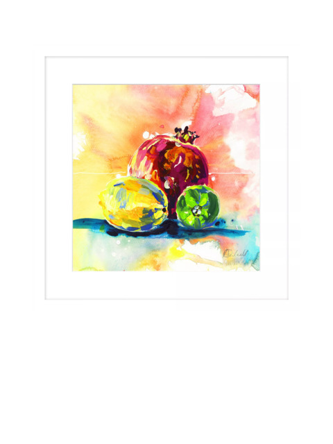 John Lewis Rachael Dalzell 'Fruit 2' Framed Print, 53.5 x 53.5cm, Multi/White - image 1