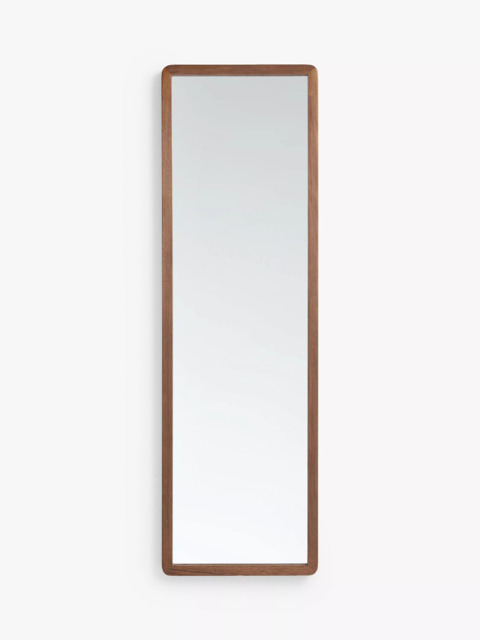 John Lewis Slim Solid Oak Wood Hall Mirror, 140 x 43cm - image 1