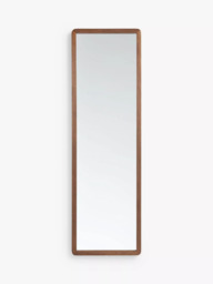 John Lewis Slim Solid Oak Wood Hall Mirror, 140 x 43cm - thumbnail 1