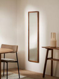 John Lewis Slim Solid Oak Wood Hall Mirror, 140 x 43cm - thumbnail 3
