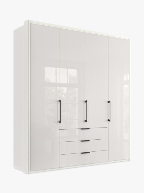 John Lewis Osaka 2m Bi-Fold Wardrobe with 4 Glass Doors & 3 Glass Drawers - image 1