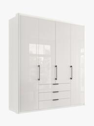 John Lewis Osaka 2m Bi-Fold Wardrobe with 4 Glass Doors & 3 Glass Drawers - thumbnail 1
