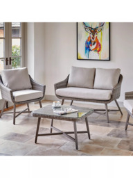 KETTLER LaMode Garden Lounge Chairs with Cushions, Set of 2, Grey Ash - thumbnail 5