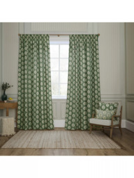 Sanderson Sessile Leaf Pair Lined Pencil Pleat Curtains - thumbnail 1