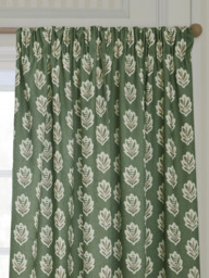 Sanderson Sessile Leaf Pair Lined Pencil Pleat Curtains - thumbnail 3