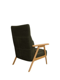 John Lewis Hendricks High Back Leather Accent Chair, Light Leg - thumbnail 4