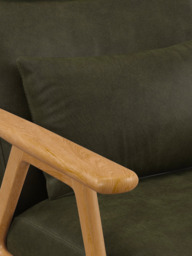 John Lewis Hendricks High Back Leather Accent Chair, Light Leg - thumbnail 6