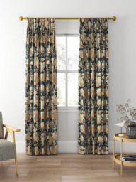 Clarke & Clarke Sissinghurst Made to Measure Curtains or Roman Blind, Midnight/Spice - thumbnail 5