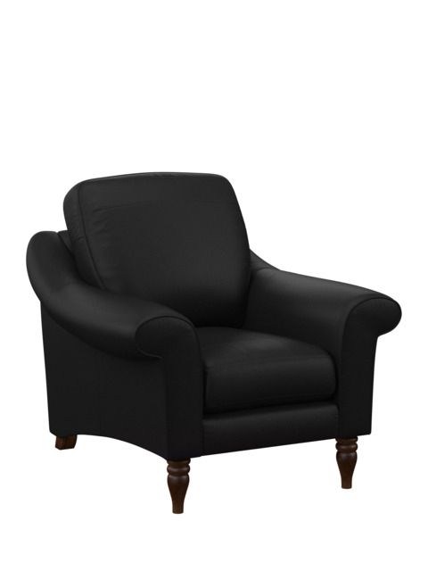 John Lewis Camber Leather Armchair, Dark Leg - image 1