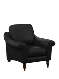 John Lewis Camber Leather Armchair, Dark Leg - thumbnail 1