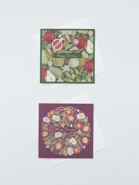 John Lewis Floral Wreath & Pomegranate Luxury Charity Christmas Cards, Pack of 8 - image 1