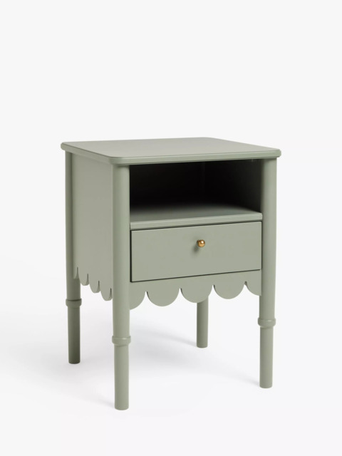 John Lewis ANYDAY Hem 1 Drawer Bedside Table, Green