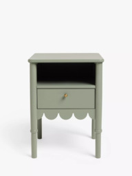 John Lewis ANYDAY Hem 1 Drawer Bedside Table, Green - thumbnail 3