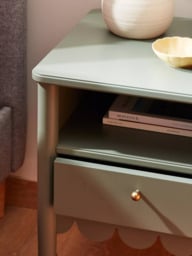 John Lewis ANYDAY Hem 1 Drawer Bedside Table, Green - thumbnail 6