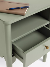 John Lewis ANYDAY Hem 1 Drawer Bedside Table, Green - thumbnail 4