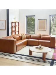 West Elm Travertine Coffee Table, Cool Walnut - thumbnail 5