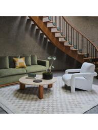 West Elm Travertine Coffee Table, Cool Walnut - thumbnail 3