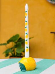 Talking Tables Bon Appetit Lemon Tapered Dinner Candles, Set of 2 - thumbnail 2