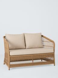 John Lewis Harbour Weave 2-Seater Garden Sofa, Natural