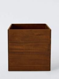 John Lewis Mid-Century Timber Storage Box, Large, Brown - thumbnail 3