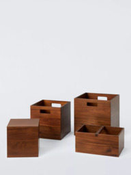 John Lewis Mid-Century Timber Storage Box, Large, Brown - thumbnail 5