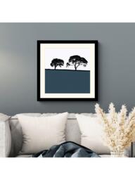 John Lewis Jacky Al-Samarraie 'Carlisle' Framed Print, 54.5 x 54.5cm, Navy - thumbnail 2