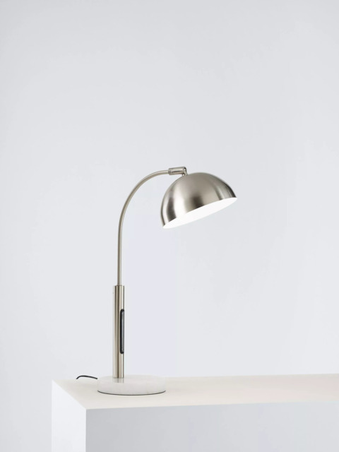 John Lewis Arc LED Smart Switch Table Lamp, Brushed Steel - image 1