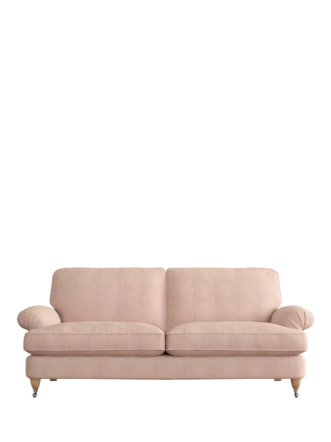 Laura Ashley Beaumaris Large 3 Seater Sofa, Oak Leg