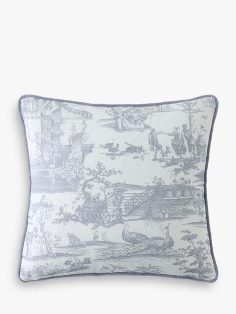 Laura Ashley Braysmith Toile Cushion, Blue - image 1