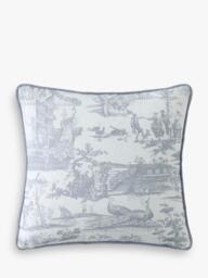 Laura Ashley Braysmith Toile Cushion, Blue - thumbnail 1