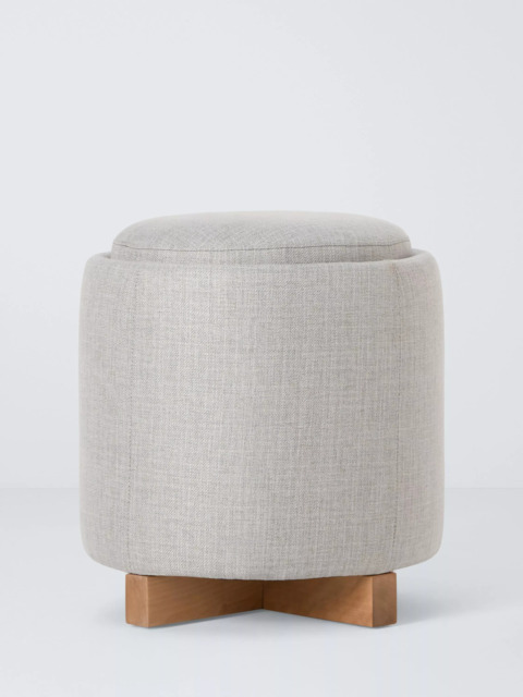 John Lewis ANYDAY Pip Storage Footstool, Light Leg - image 1