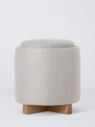John Lewis ANYDAY Pip Storage Footstool, Light Leg - thumbnail 1