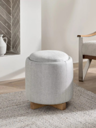 John Lewis ANYDAY Pip Storage Footstool, Light Leg - thumbnail 2