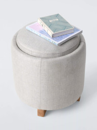 John Lewis ANYDAY Pip Storage Footstool, Light Leg - thumbnail 6