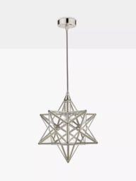 Laura Ashley Star Glass Ceiling Light, Polished Silver - thumbnail 1