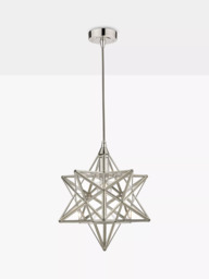 Laura Ashley Star Glass Ceiling Light, Polished Silver - thumbnail 3